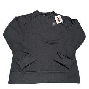 Under Armour Boys Rival Fleece Crew Size YMD JM - NWT Black Logo